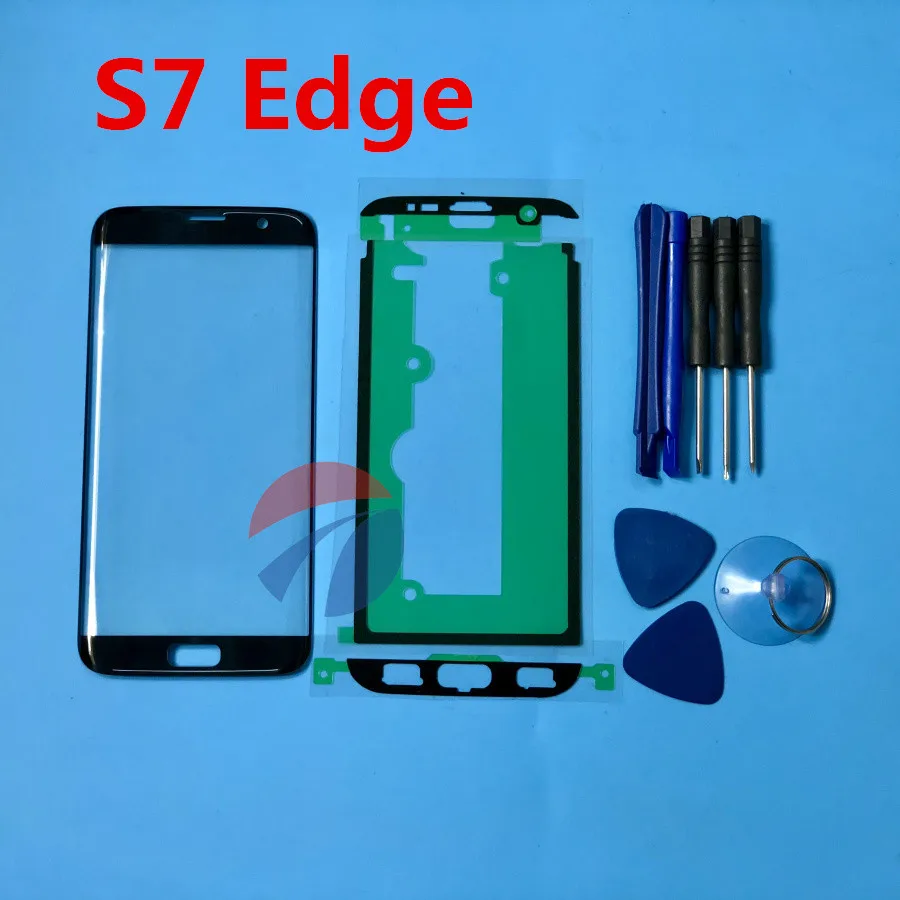 Замена внешнего стекла для samsung galaxy S7 Edge G935 SM-G935F G935FD lcd сенсорный экран Переднее стекло Внешний объектив+ Клей Инструменты