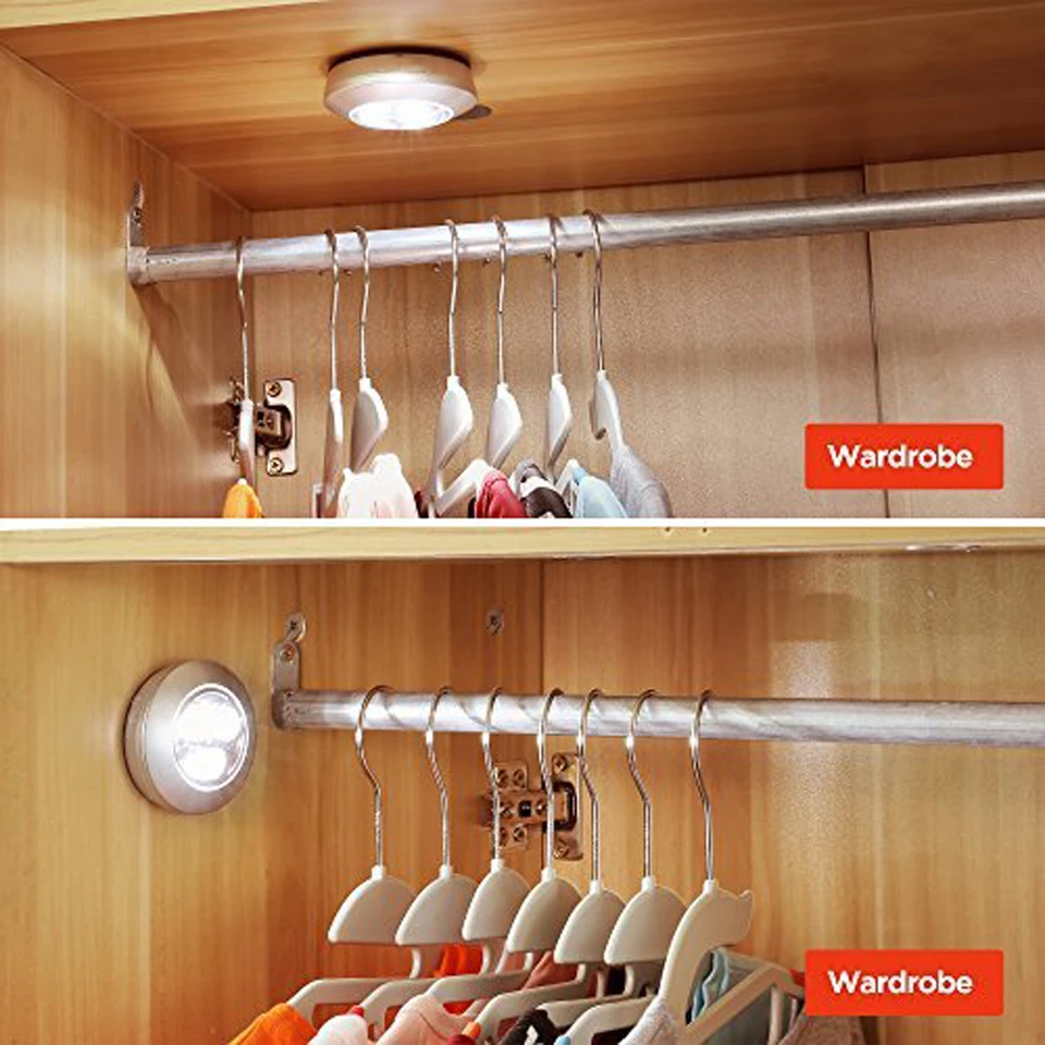 Xsky под шкаф светильник с 3 светодиодный s Батарея приведенный в действие светодиодный Ночной светильник с палкой сенсорный Сенсор для Кухня книжный шкаф гардероб домашняя лампа