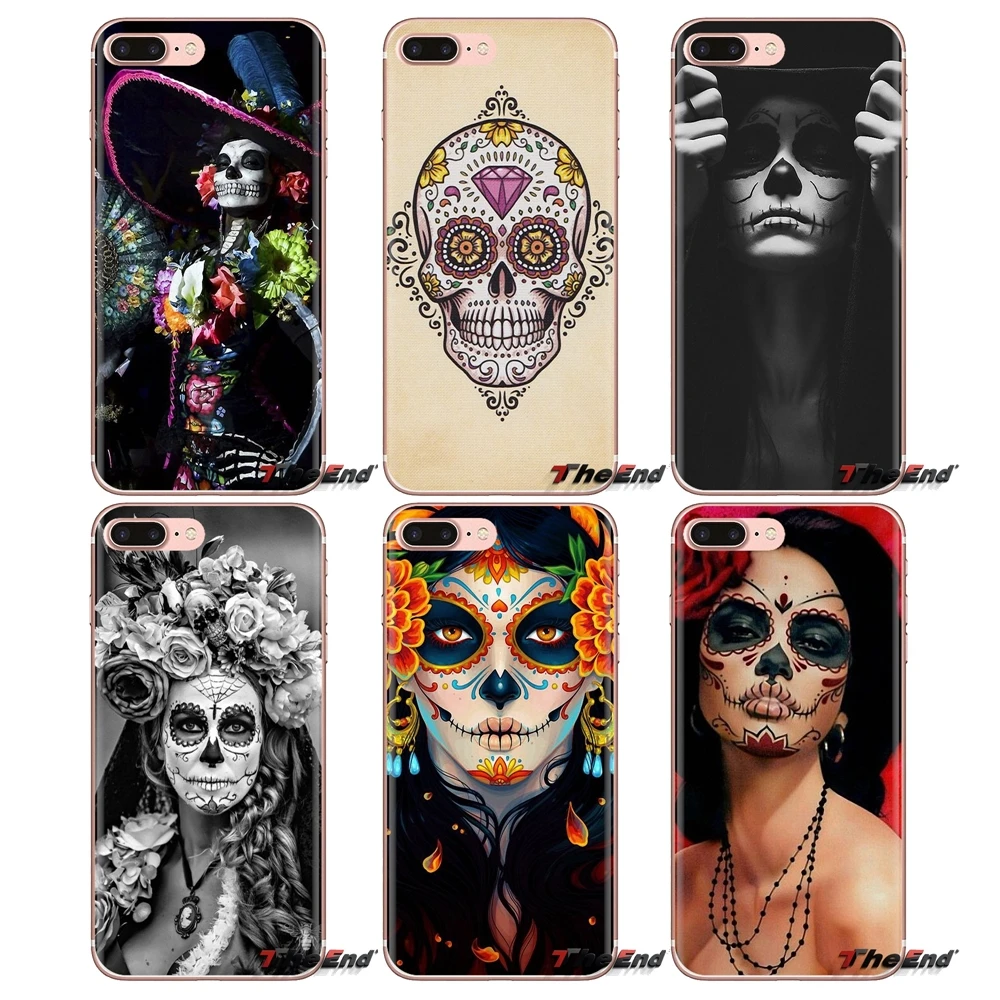 For Huawei G7 G8 P7 P8 P9 P10 P20 P30 Lite Mini Pro P Smart Plus 2017 2018 2019 Phone Case Dia De Los Muertos Sugar Floral Skull |