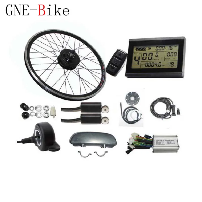 

GNE LCD Five-speed Power Display 36v250w Front/rear EBike Conversion Kit Brushless Hub Motors 20''24''26'' Motor Wheel