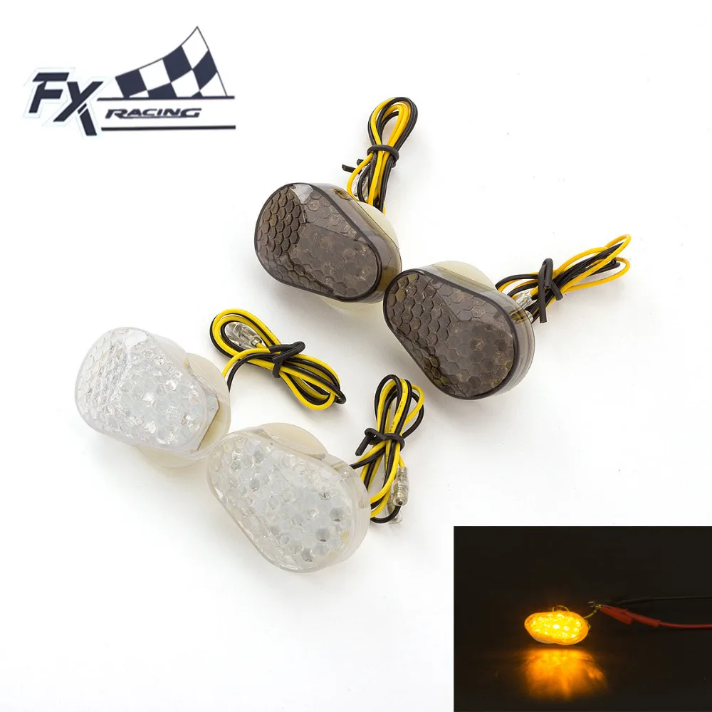 

Motorcycle LED Turn Signal Light Indicators Amber Blinker Light Flashers For Kawasaki ZX9R Z750 ZX7R ZX6R ZZR600 Versys 650 ZR7S