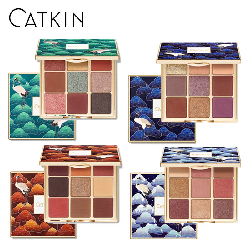 

China Landscape Painting Eye Shadow Gillter Shimmer & Matte Powder Eye Makeup Palette Waterproof Lasting Eye Cosmetics 9 Colors