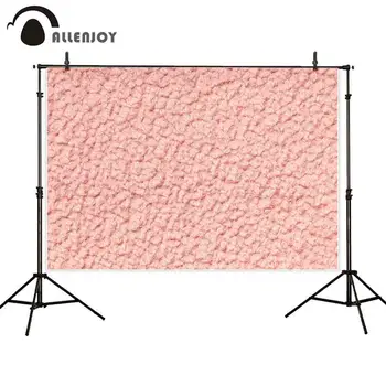 

Allenjoy background for photo studio pink fluffy fleecy texture baby shower backdrop photocall photoshoot customize newborn