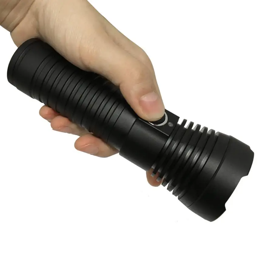 12000lm XML T6 LED Zoom Flashlight Torch USB Rechargeable Lamp Light Set 18650