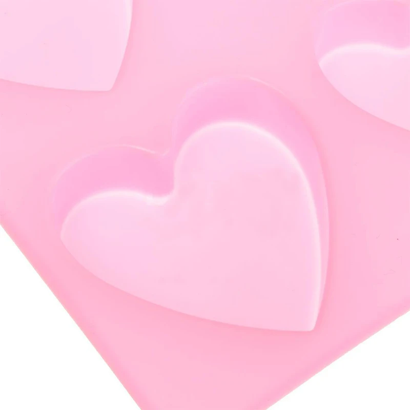DIY 4-cell Love Heart Silicone Fondant Mold Cake Chocolate Soap Baking Mould
