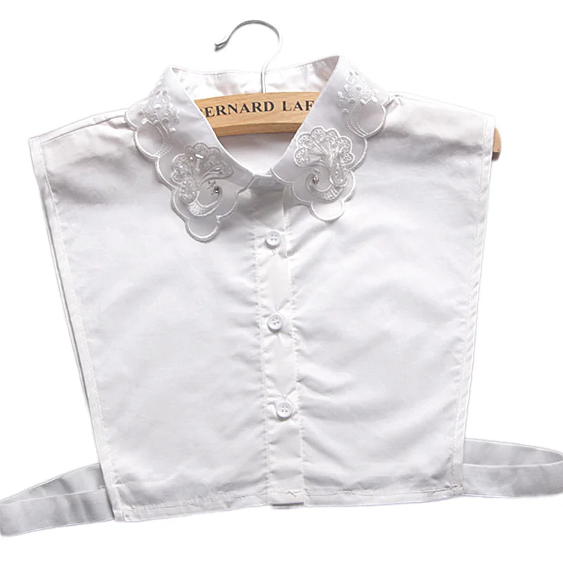 Exclusive white standing collar decoration white retr Decorative shirt fake collar wild cotton new sweater shirt