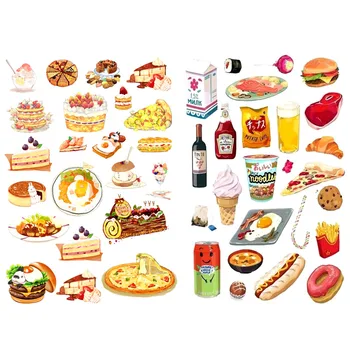 

1 PCS Japanese Food Cake Snacks Cosas Kawaii Precut Stickers Scrapbooking Stationery Washi Tape Set School Supplies
