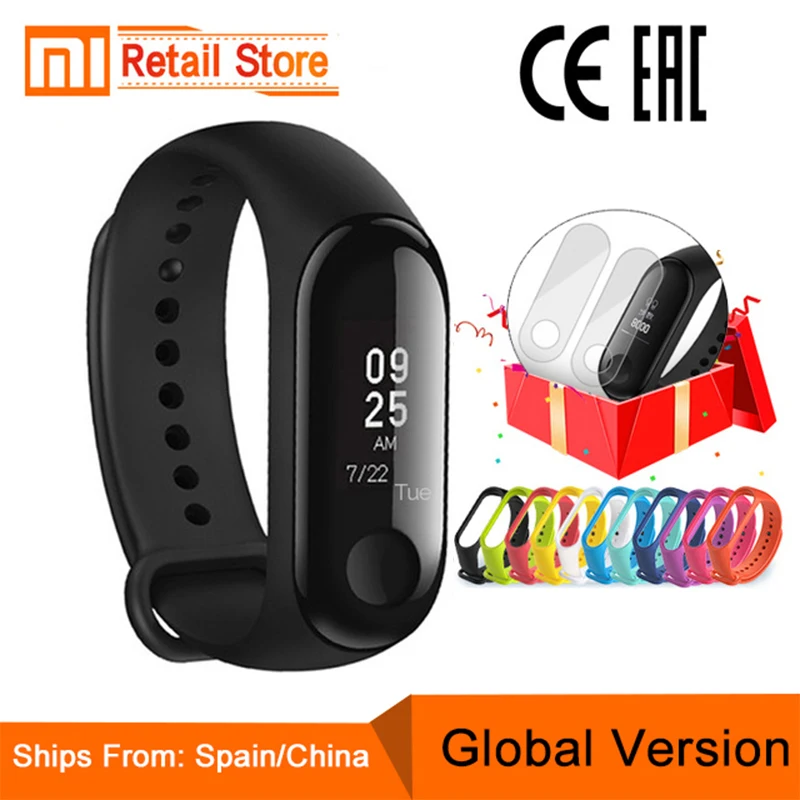 

2018 Global Version Xiaomi mi band 3 Fitness Tracker Smart Bracelet 0.78" OLED Touch Screen 50M Waterproof miband 3 Xiomi band 3