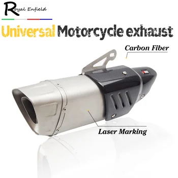 

ID 51mm Universal motorcyle exhaust M1 style with carbon fiber heat shield for Yamaha MT10 fz10 R1 R6 Slip-on Exhaust Muffler