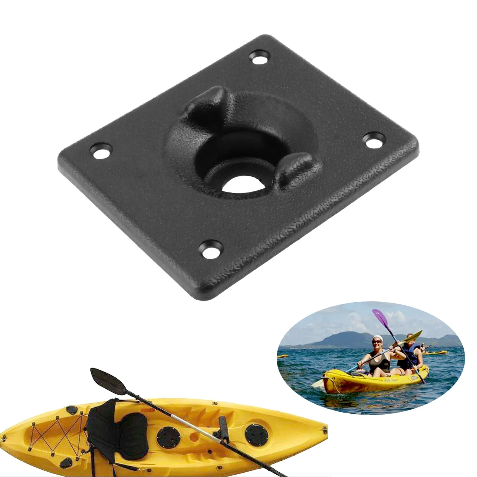 Strong Stainless Steel Kayak Canoe Boat Rudder Control System Mount Base Kit