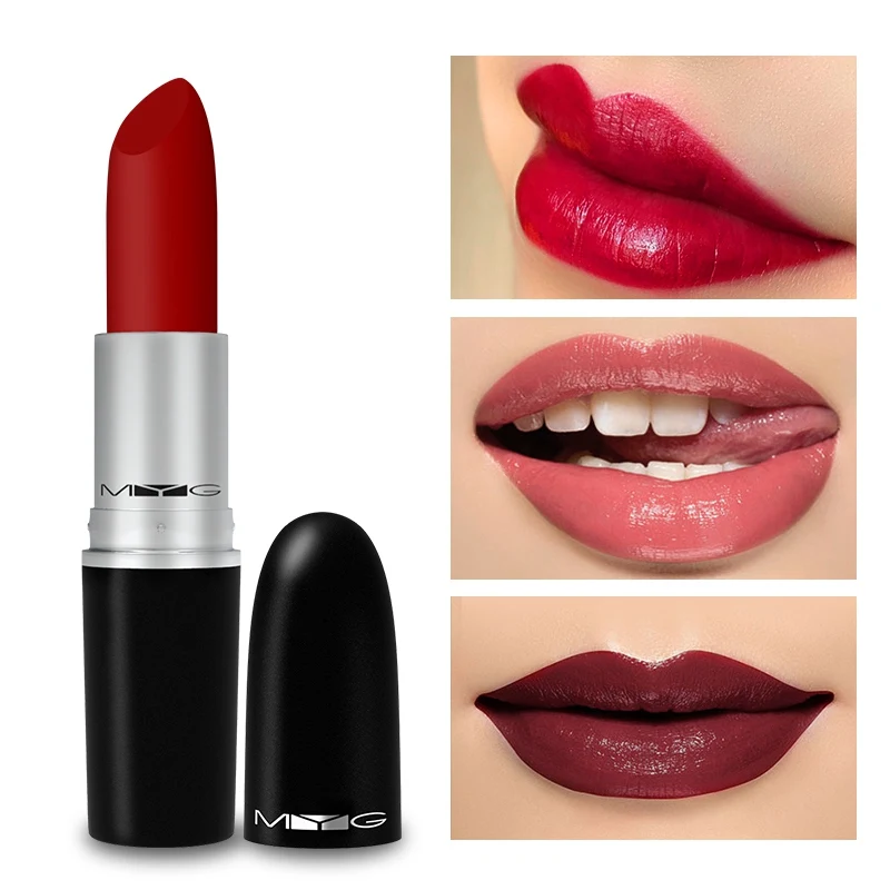

29 Colors MYG Matte Lip Waterproof Velvet Lipstick Sexy Red Brown Pigments Makeup Pumpkin Water-Resistant Profissional Lipstick