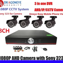 Dragoneye 1080 p безопасности Камера Системы 8ch CCTV Системы 2mp AHD CCTV Камера sony 323 чипсет Камера видеонаблюдения Система DVR Kit