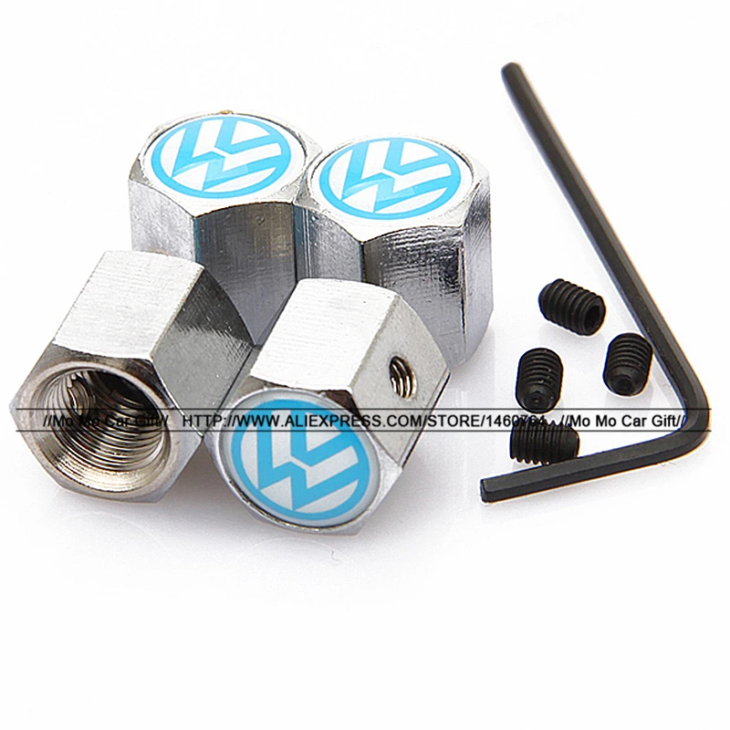 Логотип автомобилей Колеса Шины Valve Caps Комплект Стайлинга Автомобилей Для VW Passat B6