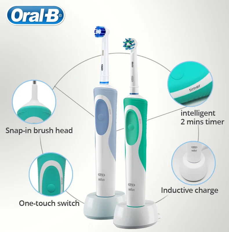 Электрическая зубная щетка Oral B Vitality Индуктивная водонепроницаемая сменная