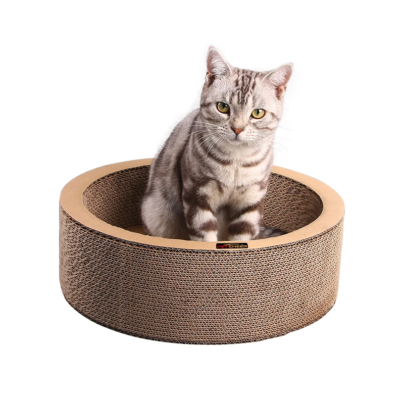 Простая круглая миска-кошка скребок Толстая кошка кровать круглый 40 см диаметр картонная бумага Высокое качество кошка игрушка Когтеточка