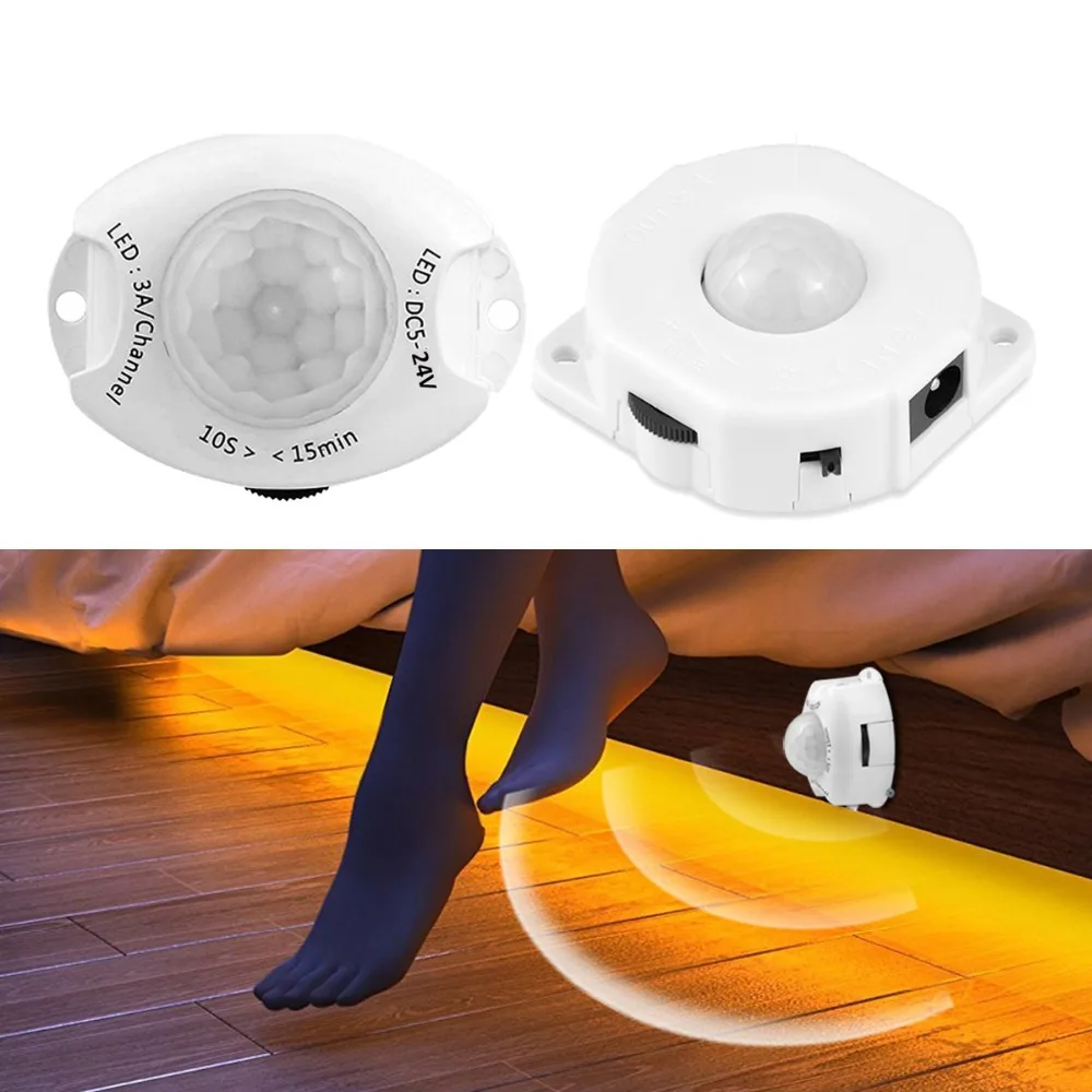 

PIR Sensor Control LED Switch LED Strip Accessories Motion Sensor Detection DC 12V 5V -24V LED Tape Lamp Switch /Connector