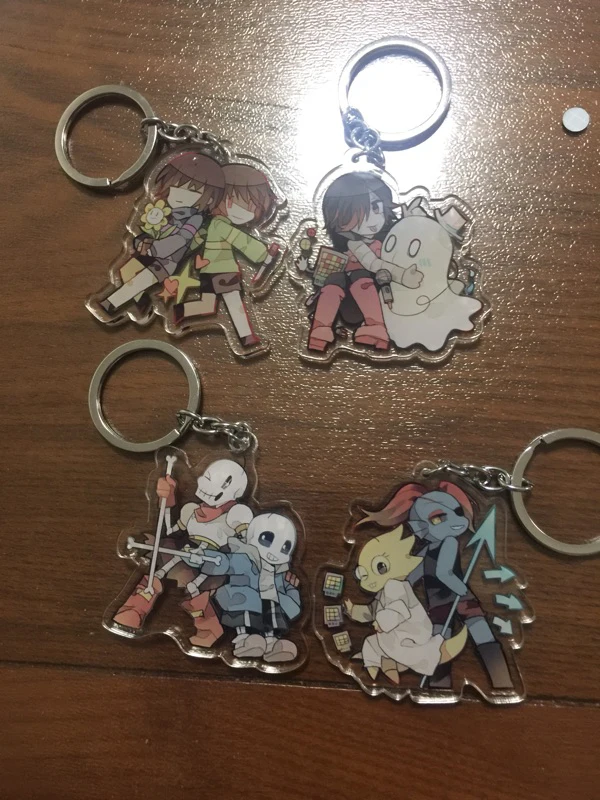 

Game Undertale Keyring Frisk Toriel Sans Papyrus Undyne Alphys Mettaton Asgore Flowey Asriel Chara acrylic Keychain Charm Gifts