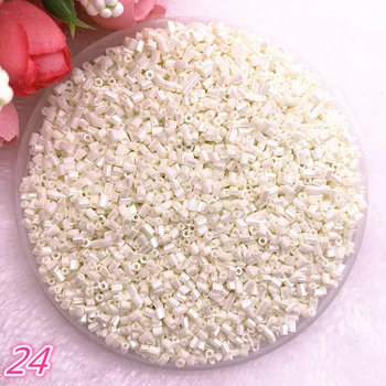 

DIY 2*2.5mm 800pcs/lot Czech Cylindrical Glass Bugle Beads European Seed Long Tube Two Hole Loose Beads For Jewelry Making #24