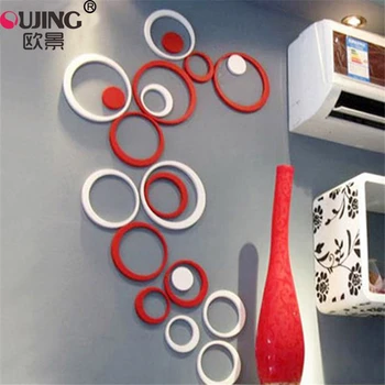 

5Pcs/set 3D Polka Circle Dots Wall Sticker For Kids Room Home Decor Round Plastic Poster Wedding Christmas Decoration Art Mural