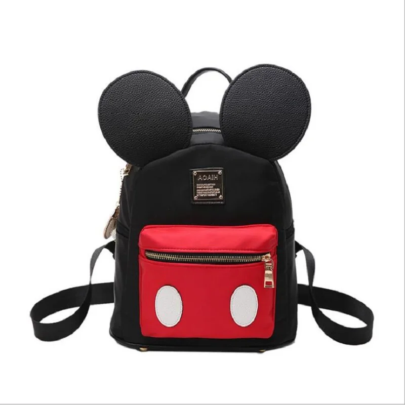 

Cute Backpack Shape Female School bag Nylon Kids pack Mickey Ears Kawaii Mini shoulder Rucksacks for Girls traveling evening bag