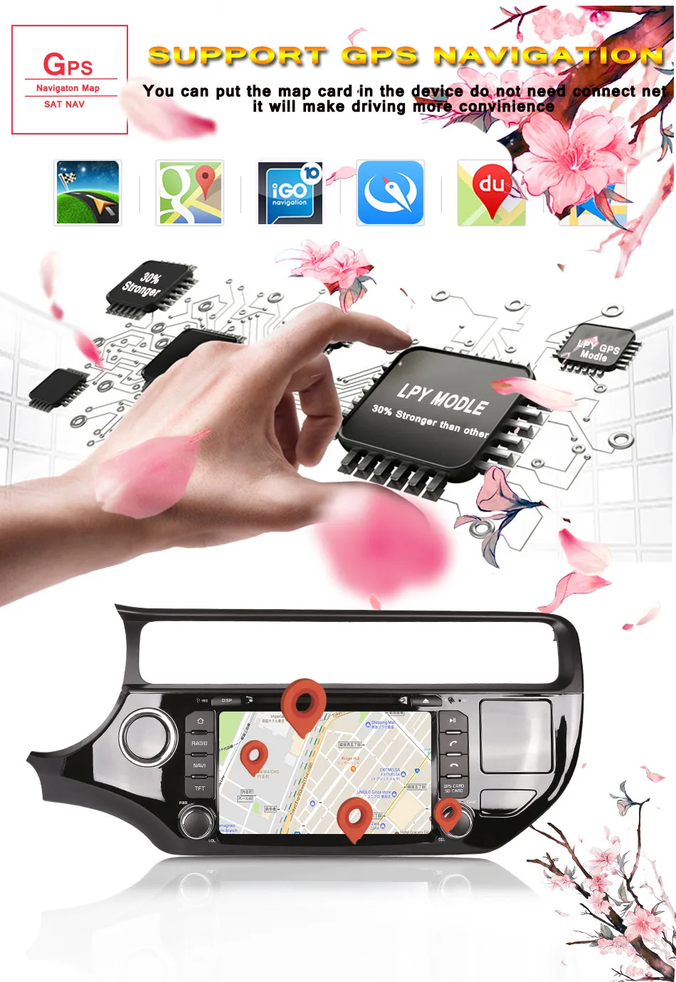 Clearance Android 9.0 Car CD DVD Player GPS Navigation For KIA RIO K3 2015 2016 2017 18 Satnavi Autostereo Radio Head Unit Car Multimedia 6