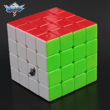 4x4x4 Циклон Мальчики Magic Cube Puzzle Кубы Скорость Cubo Квадрат Головоломка Нет Наклейки Радуга Подарки Образовательные игрушки для Детей