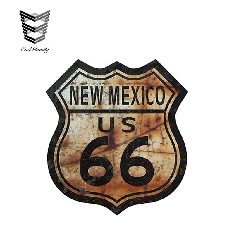 EARLFAMILY 13 см x 11 8 Route 66 новая Мехико Наклейка США шоссе знак машина бампер окно