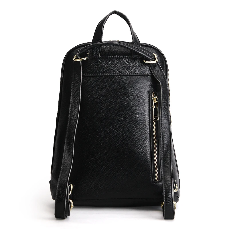 ZENCY Classic 2019 Natural 100% Real Genuine Cow Leather Everyday Women Backpack Ladies Girls Top Layer Cowhide Book Bag Mochila