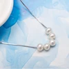 ZHBORUINI collar de perlas de moda de joyería de perlas naturales de agua dulce de la joyería de la plata esterlina 925 cinco perlas gargantilla de encanto para las mujeres ► Foto 3/6