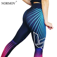 NORMOV Модные осенние леггинсы с эффектом пуш-ап, женские штаны с высокой талией, леггинсы для фитнеса, 3D принт, для тренировок, дышащие леггинсы, женские S-L