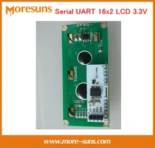 Быстрый Свободный Корабль Серийный UART 16×2 LCD 3.3 В/последовательный порт дисплея матч для pcduino/для arduino модуль