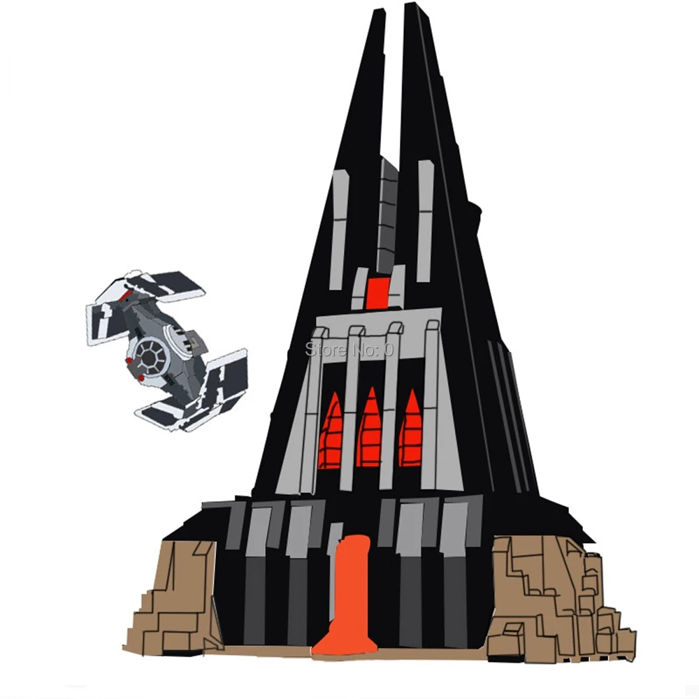 

1187pcs star wars vader's castle set 5 figures building blocks 75251 Bricks Toy