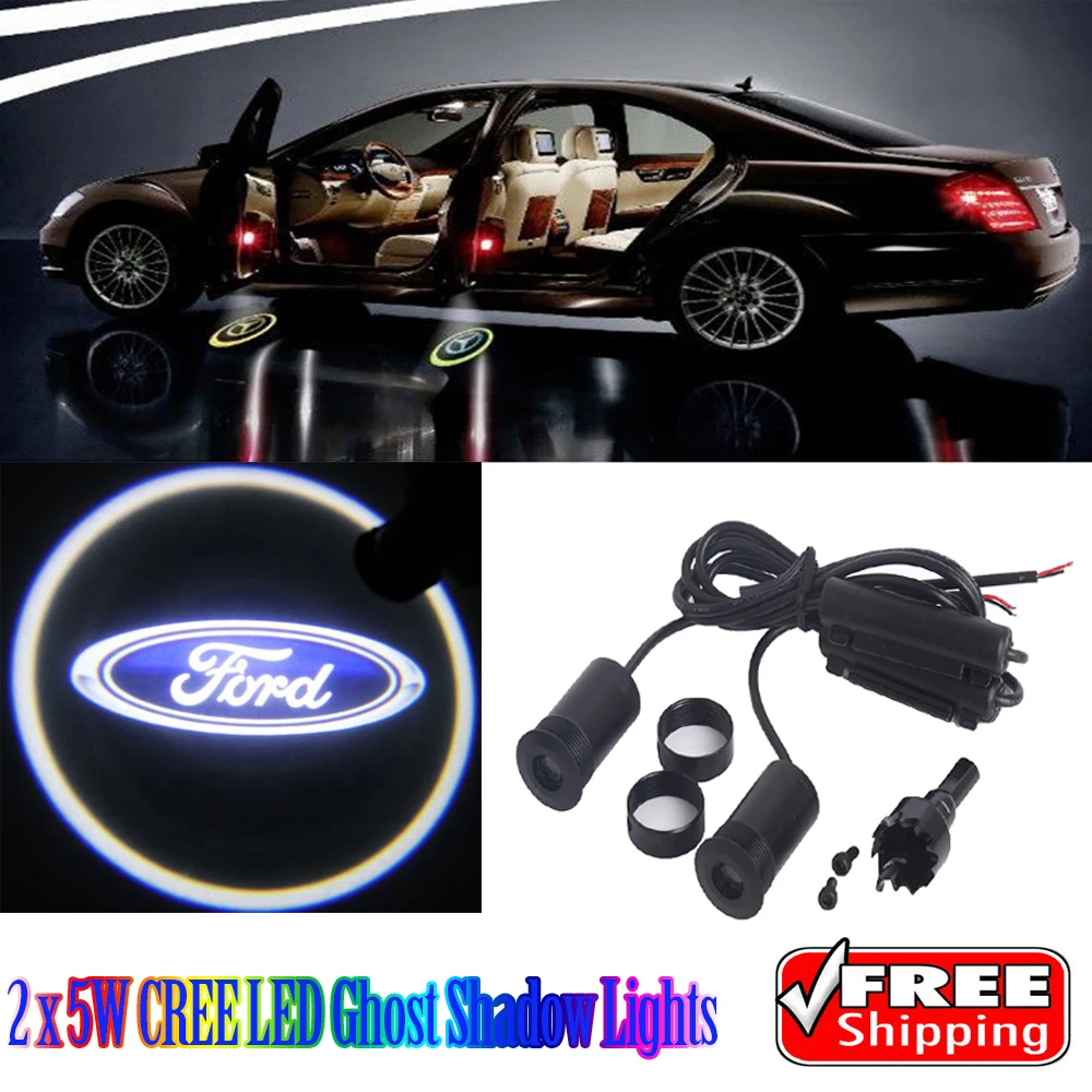 2 x 5W LED Car Ghost Shadow Lights for Ford Focus Fiesta Fusion Escape
