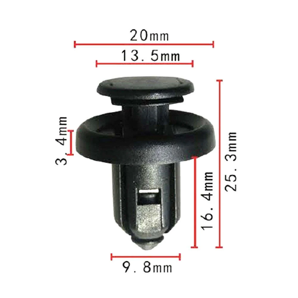 20x зажим для переднего бампера нажимной фиксатор W/металлическая вставка 91505-S9A-003 для Honda фиксирующие крючки и Зажимная застежка нажимная защелка заклепки