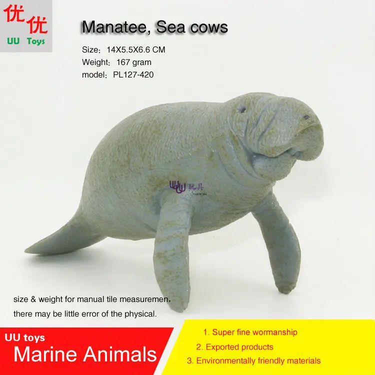 Hot Toys Manatee Laut Sapi Simulasi Model Hewan Laut Laut Hewan