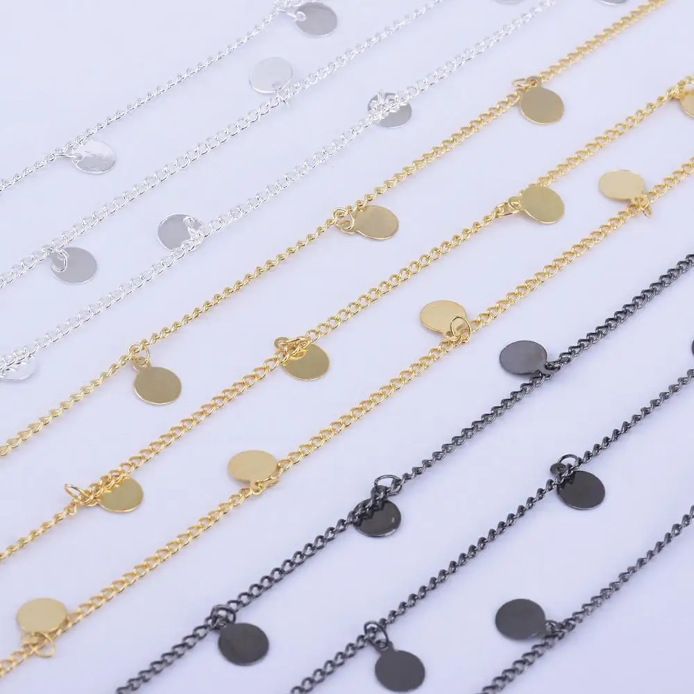

6mm Coin Drop Chain Copper Chain Hand Wrought Bulk Chain By THE YARD 102362