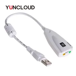 YUNCLOUD внешняя звуковая карта USB 2,0 к Jack мм 3,5 мм 3D Аудио Микрофон гарнитуры 7,1 канала 5HV2 адаптер для ноутбука Professional