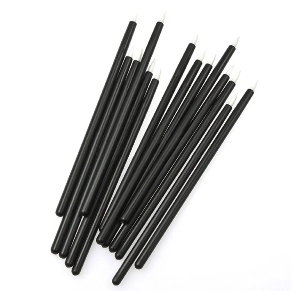 50Pcsset Travel Kit Cosmetic Makeup Tool Disposable Eyeliner Liquid Wand Applicator Brush Wand Applicator Black Tools (7)