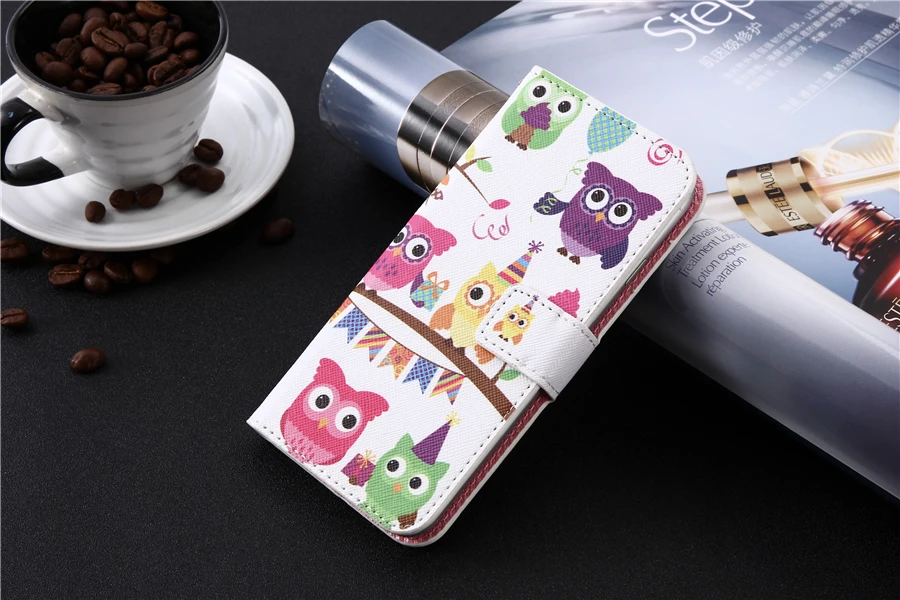 Cartoon Wallet Case for Prestigio Muze G5 H5 J5 U3 V3 LTE 5522 5523 5524 3515 3495 Wize Y3 3406 DUO PU Leather Cover Phone Bag