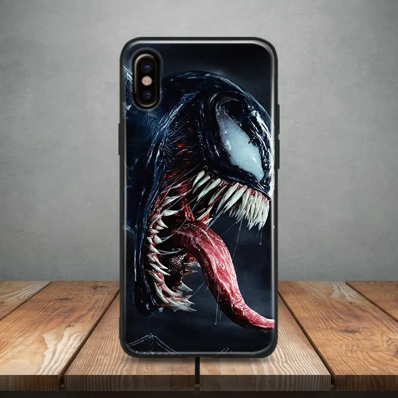 

Venom 2018 Film Fan art TPU Coque Soft Silicone Phone Case Cover Shell For iPhone 5 5s Se 6 6s 7 8 Plus X XR XS MAX