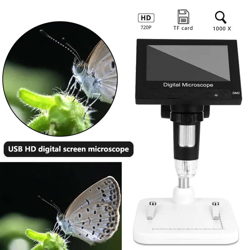 

720P Electron Microscope Durable Inspection Screen Microscope Photos Mobile Phones Digital Microscope