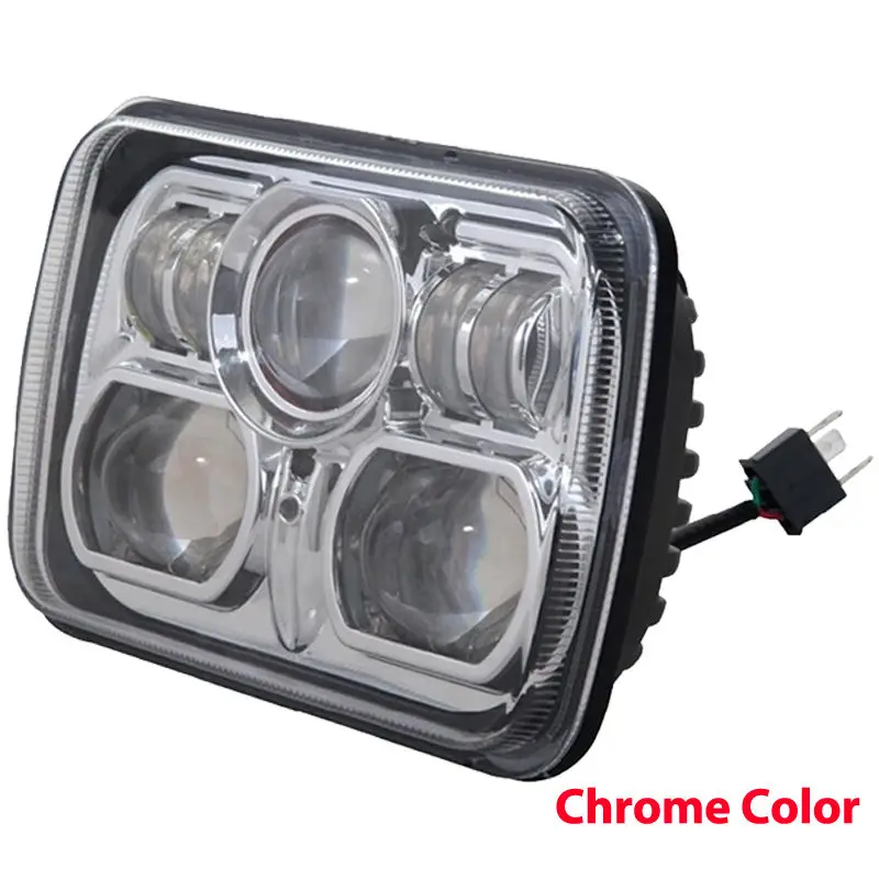niversal 7x6 54W Square High Low Beam H4 CREE LED Jeep Projector Headlights