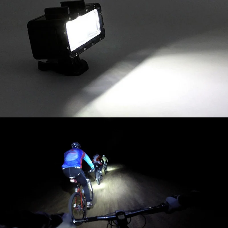 AKASO Водонепроницаемый светодиодный светильник для дайвинга для Go pro Hero 5 3 4 h9 SJCAM SJ4000 светильник для подводного плавания AKASO камера Yi 4K аксессуары
