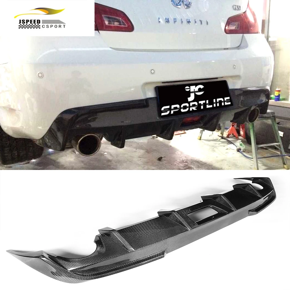 G37 Car Styling Carbon fiber Auto Rear Diffuser Lip for Infiniti G37