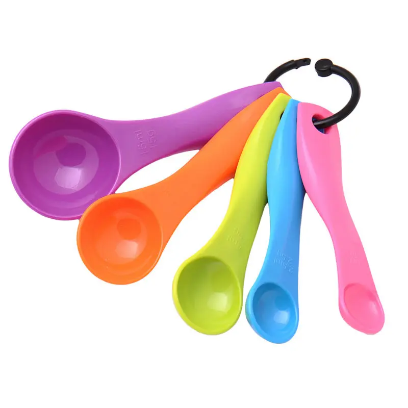 Hot New 5 pcs Colorful Measuring Spoons Set Kitchen Tool Utensils Cream ...