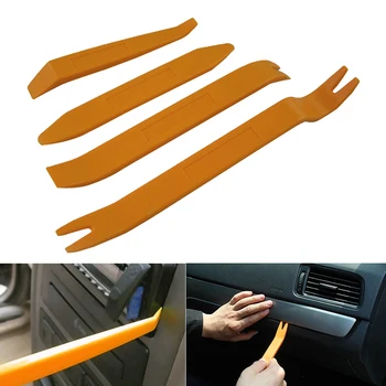 

Professional 4PCS Orange ABS Automobile Audio Door Clip Panel Trim Dash Auto Radio Removal Pry Tools Set Car Panel Removal Tool