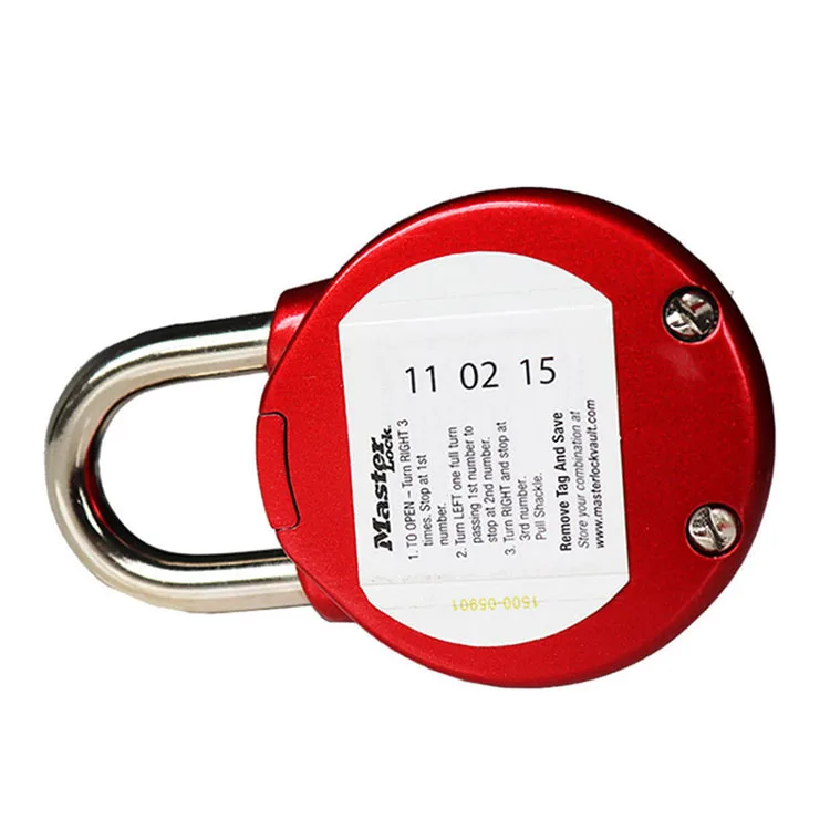 Master Lock Wide Combination Dial Padlock with Aluminum Cover Password Smart for Lock Carousel gym locker lock New style (3)