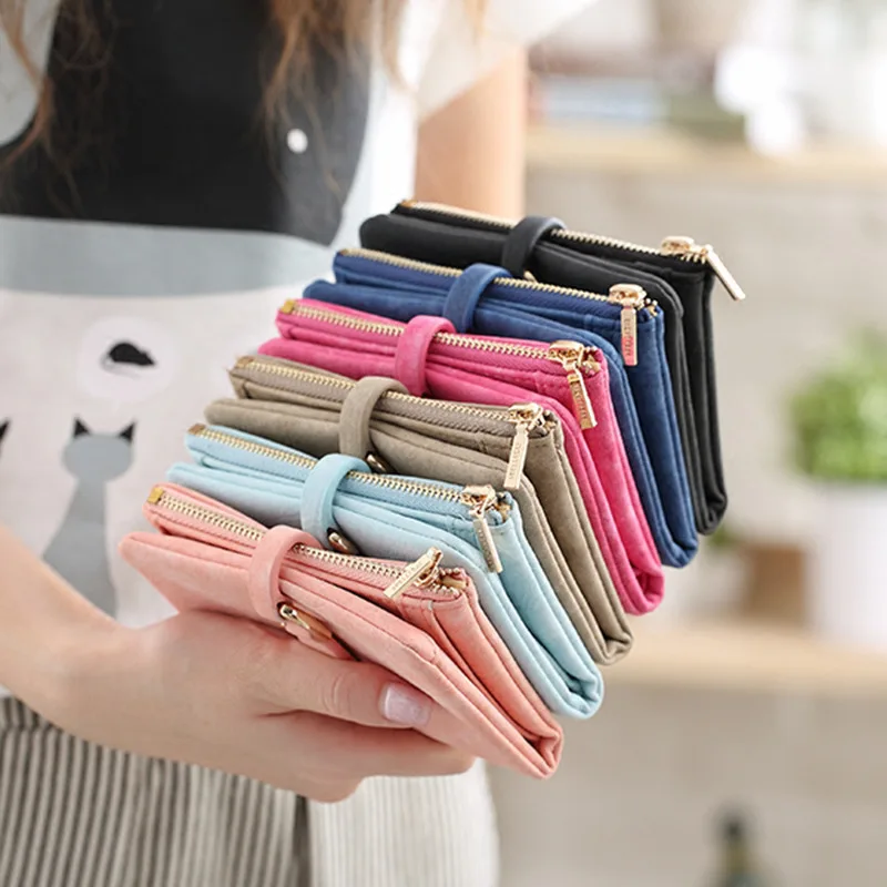Fashion Women Short Purses Vintage PU Leather Lady Snap Fastener Short Clutch Wallet Small Matte Women Wallet Female Purse Fashion Women Short Purses Vintage PU Leather Lady Snap Fastener Short Clutch Wallet Small Matte Women Wallet Female Purse