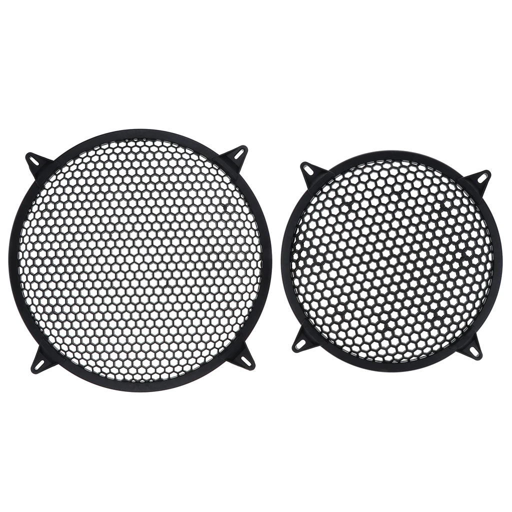 2 Pieces Car Plastic Speaker Subwoofer Amplifier Cover Grill Mesh 10 Inch+12inch