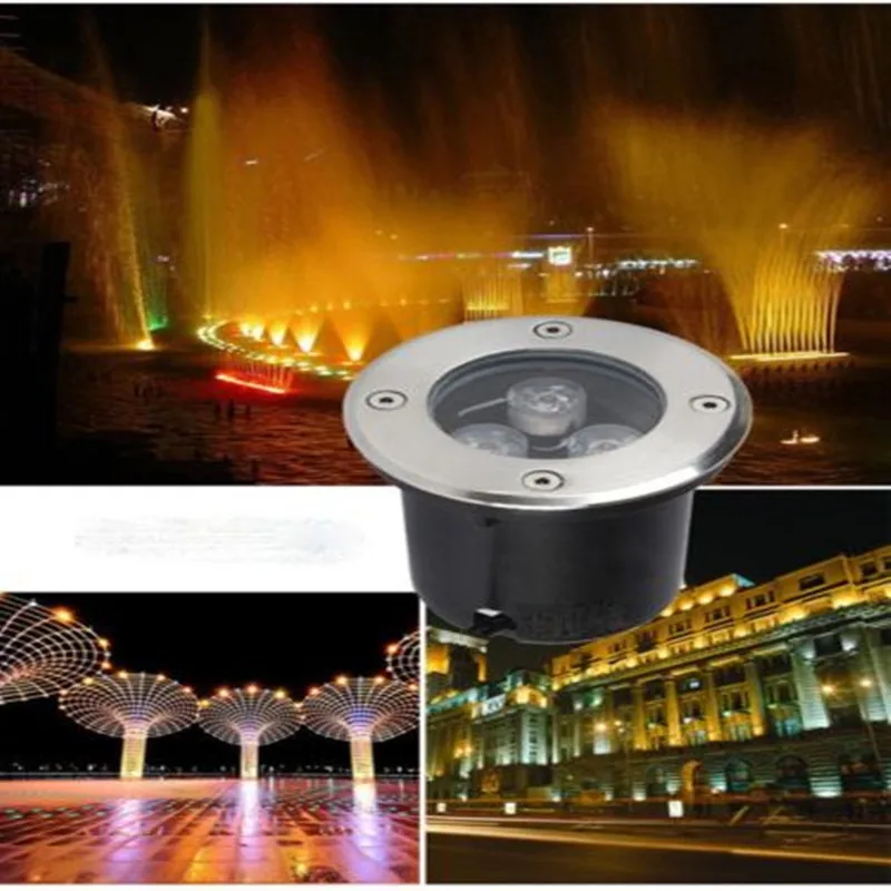 Lâmpada Subterrânea Ip68 Impermeável Iluminação Exterior Branco Quente - Frio Vermelho Verde Azul Amarelo 7 w Led 11 iluminação exterior Branco Quente Frio Branco Vermelho Verde Azul amarelo